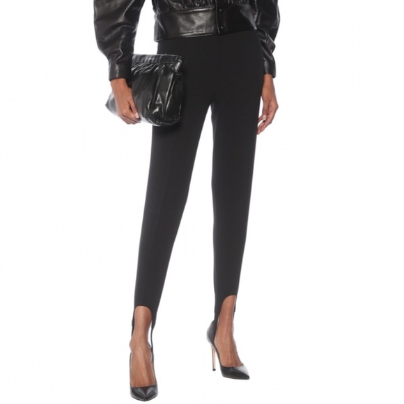 Isabel Marant Nanou Stirrup Wool-Blend Pants Size 42/US 10 Black - Picture 1 of 11